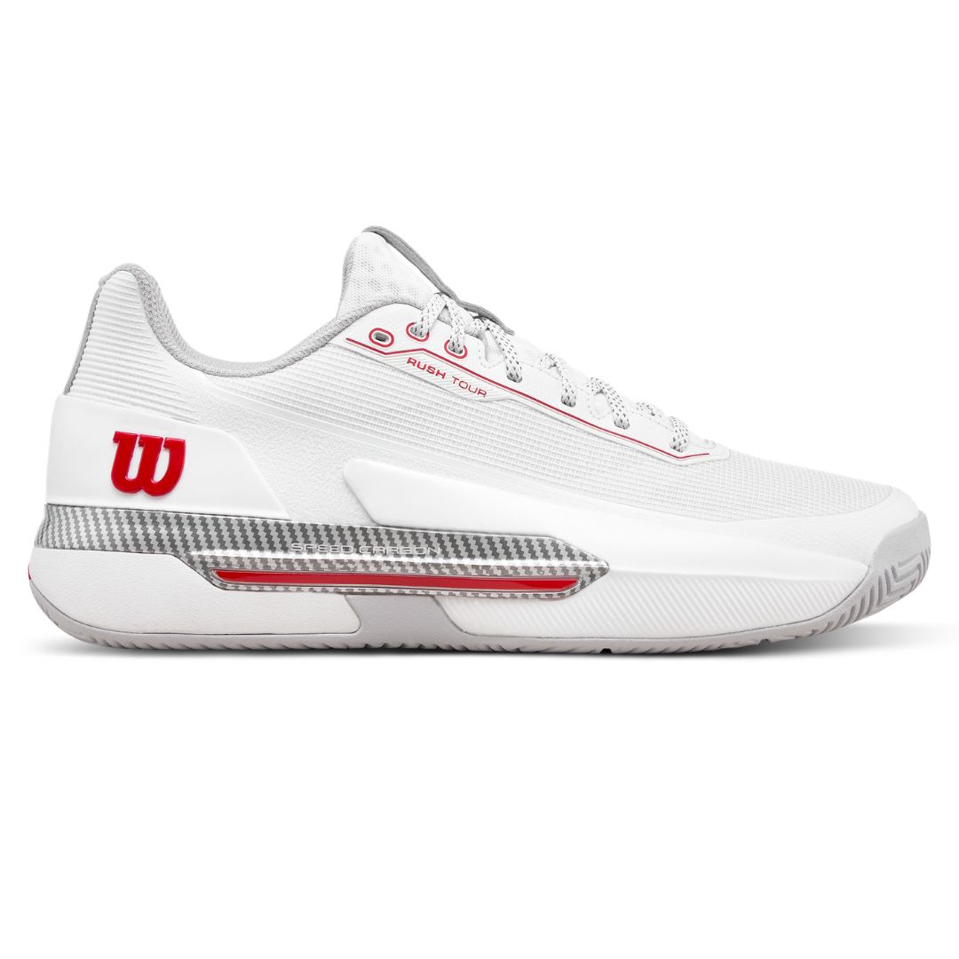 Wilson Rush Tour 5 CTC (Bright White/Wilson Red/Microchip) - 47 1/3